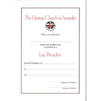 Certificate of Lay Preacher