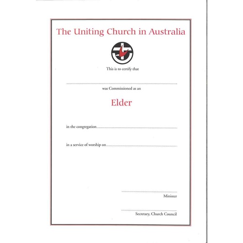 Certificate of Elders