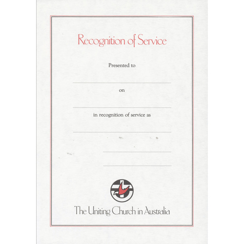 Recognition of Service Certificate