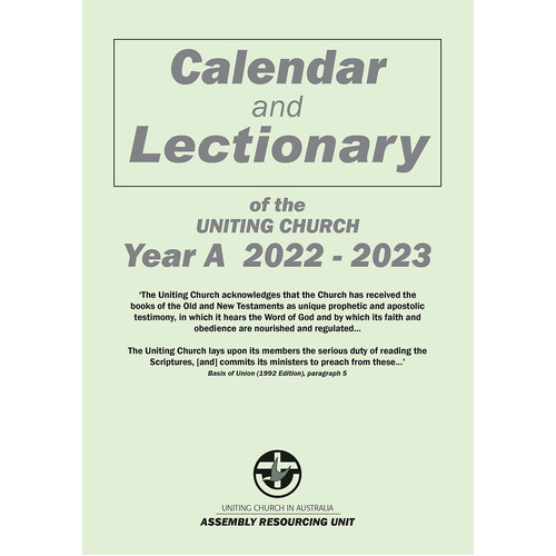 2022-2023 Lectionary and Calendar
